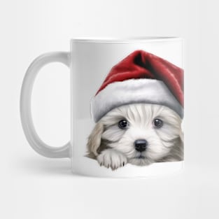 Christmas Peeking Puppy Mug